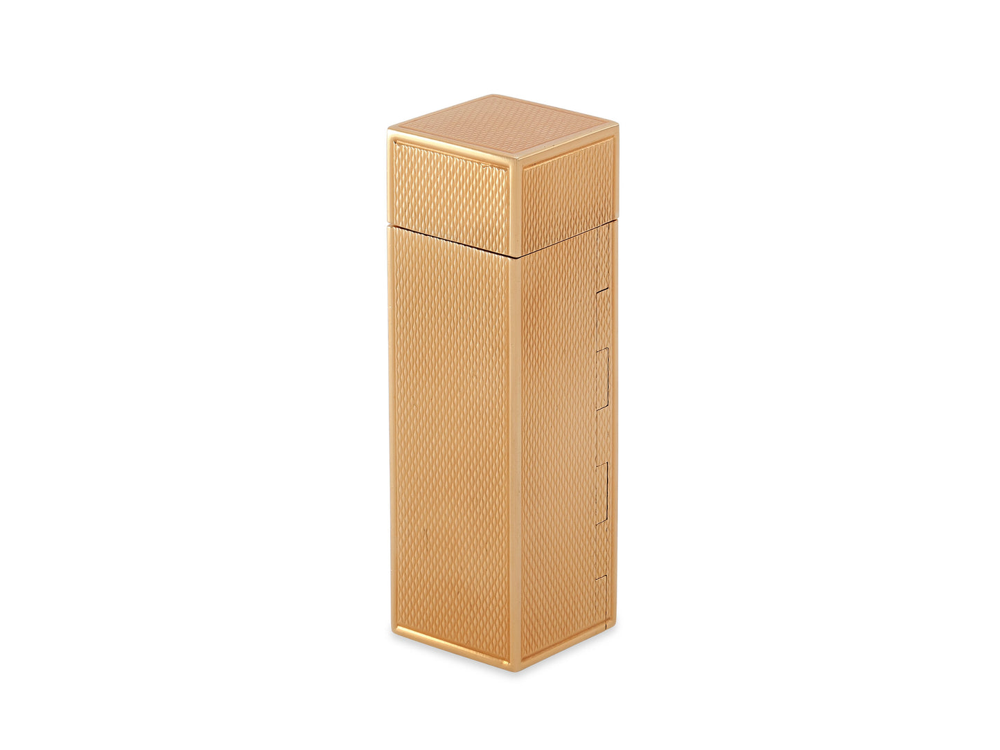 Mid-Century Lipstick Case with Mirror in 14K Gold