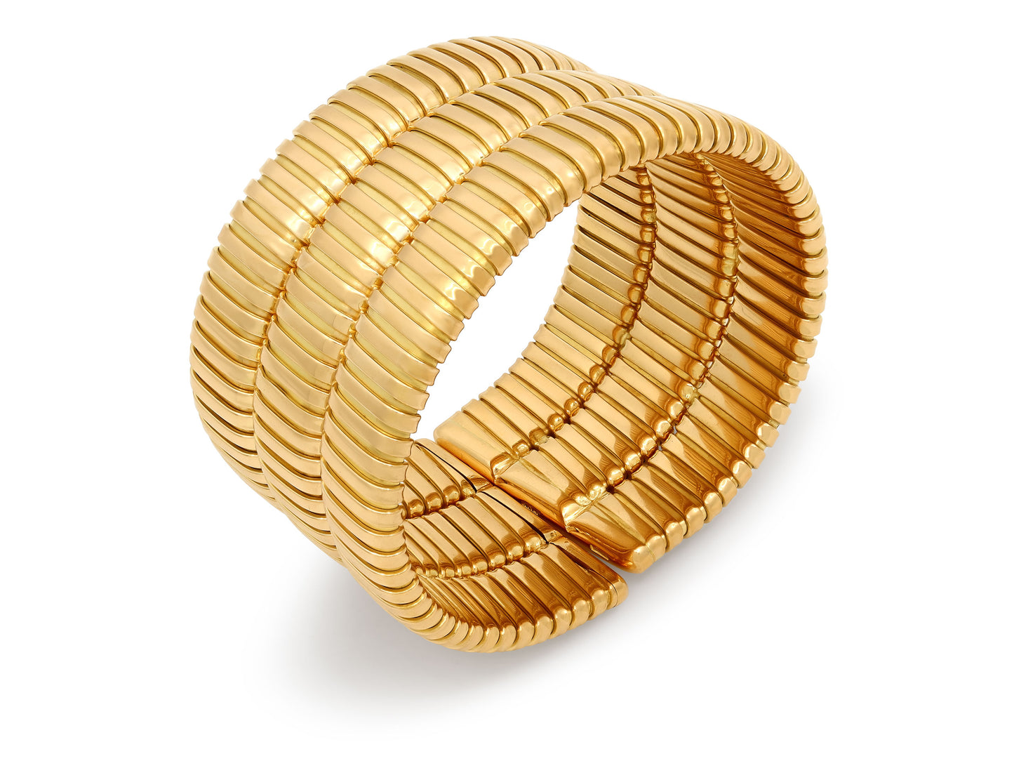 Tallarico by Weingrill Three Row Tubogas Bracelet in 18K Gold