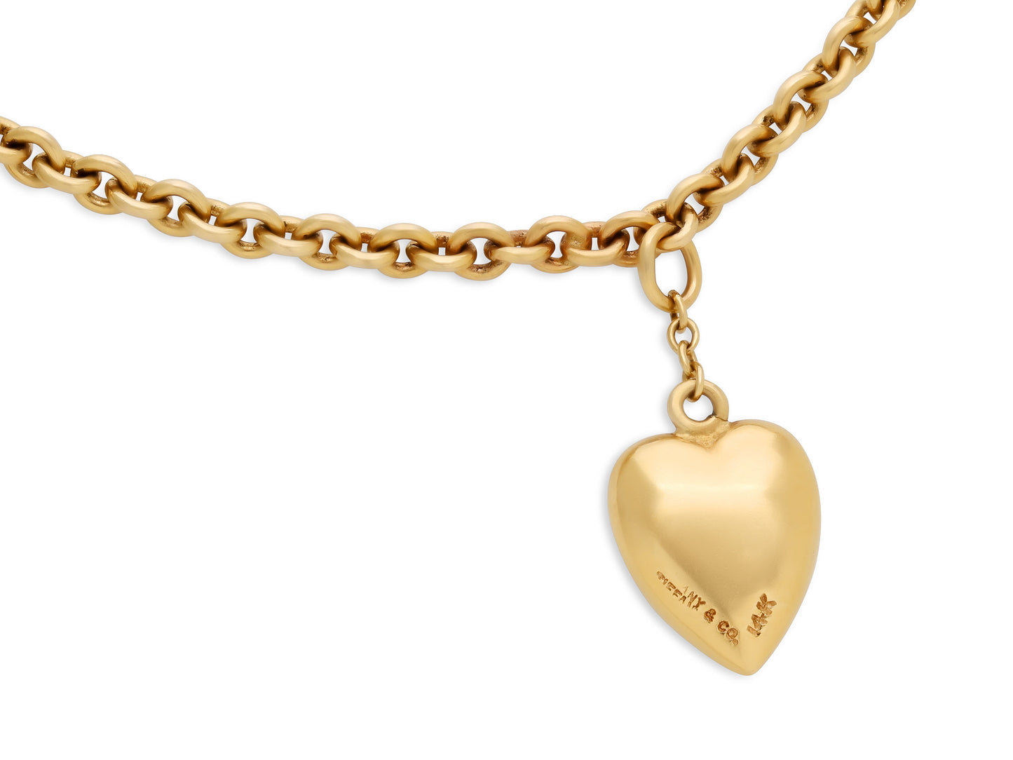 Mid-Century Tiffany & Co. Heart Necklace in 14K Gold