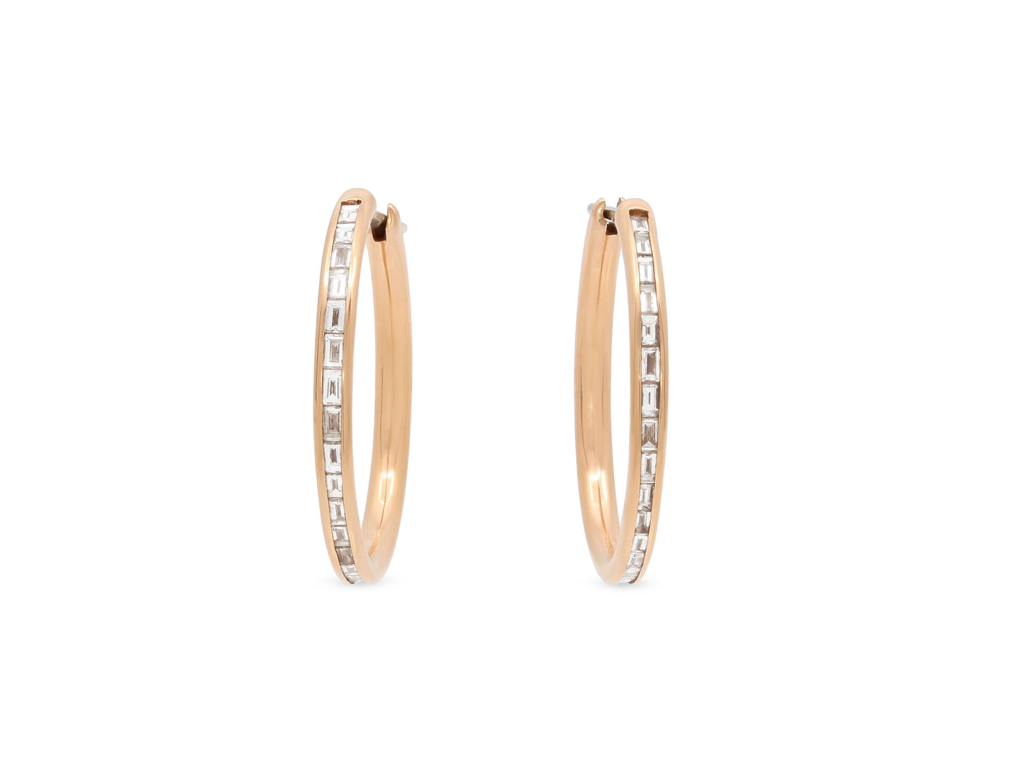 Spinelli Kilcollin 'Miri' Diamond Hoop Earrings in 18K Rose Gold