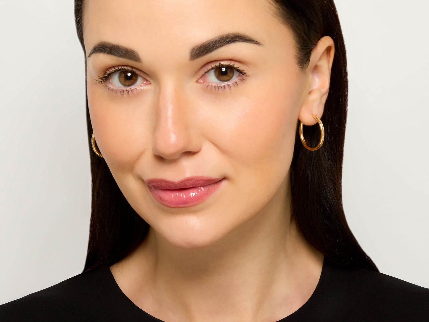 Spinelli Kilcollin 'Miri' Diamond Hoop Earrings in 18K Rose Gold