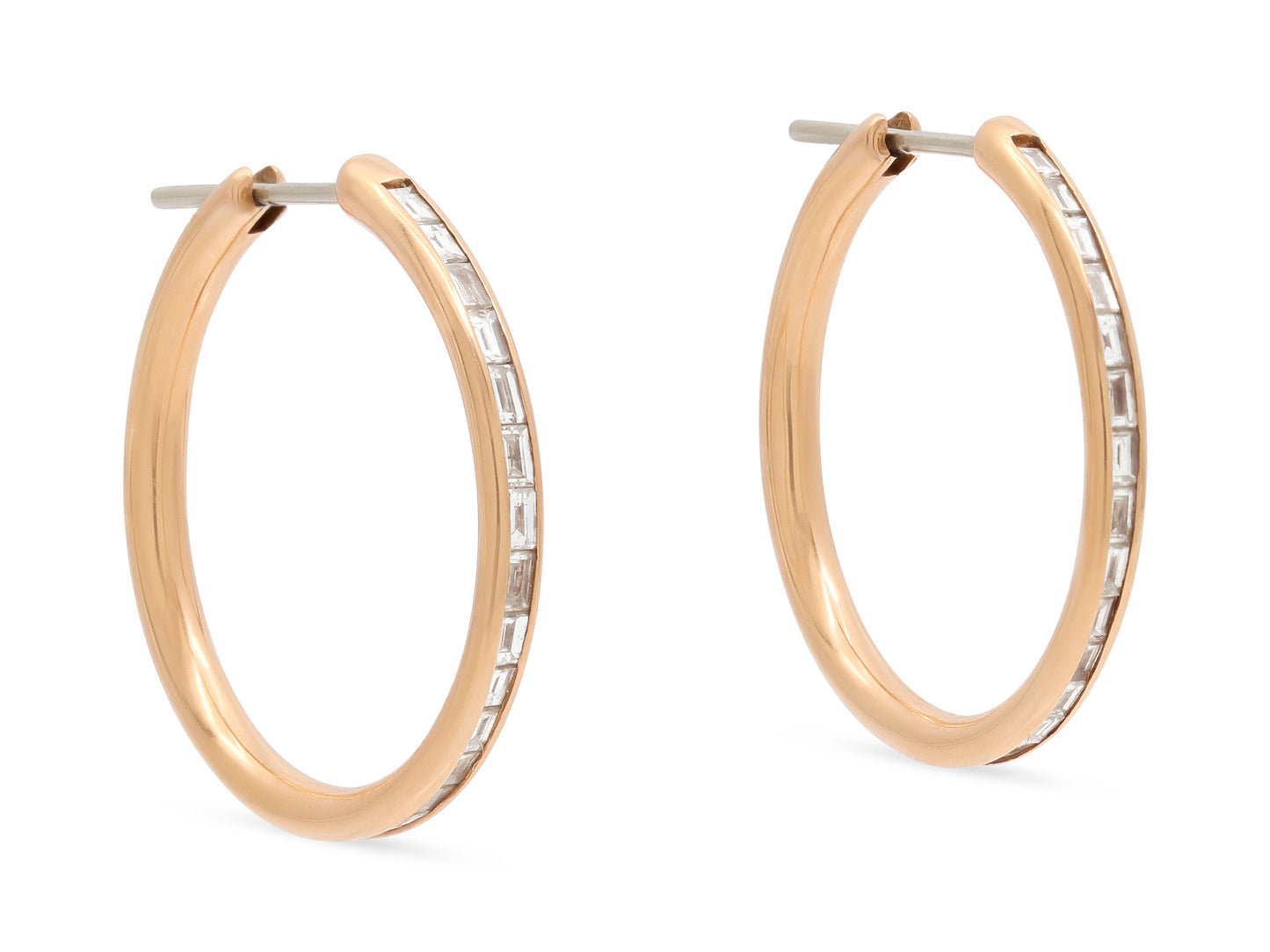 Spinelli Kilcollin 'Miri' Diamond Hoop Earrings in 18K Rose Gold