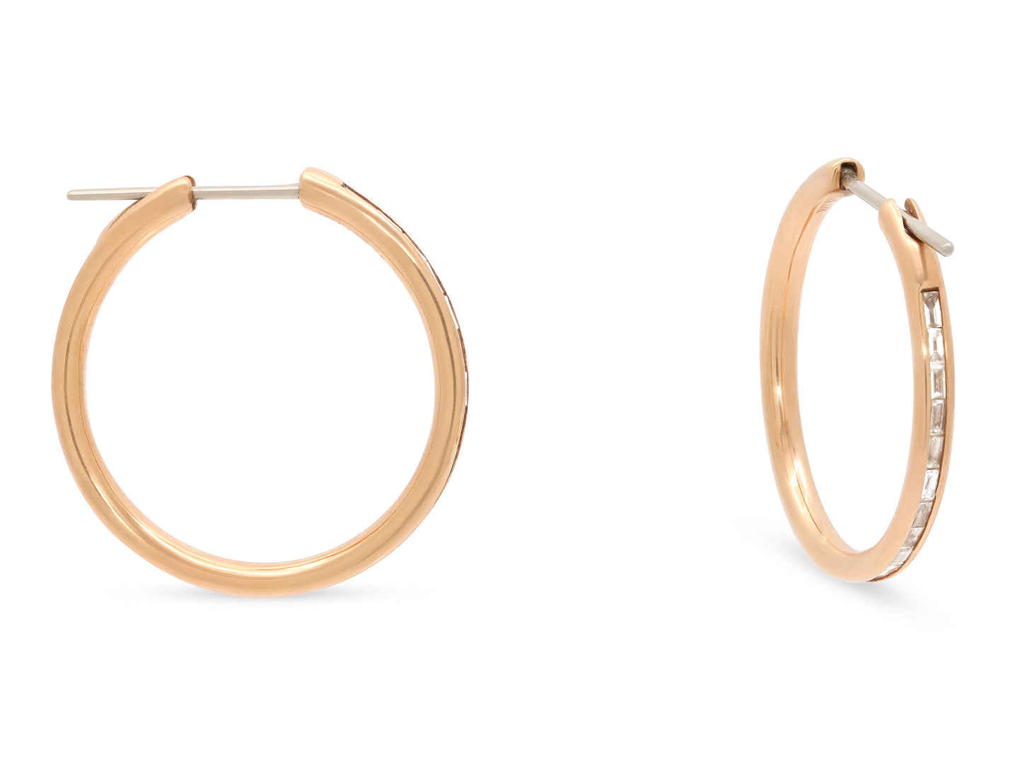 Spinelli Kilcollin 'Miri' Diamond Hoop Earrings in 18K Rose Gold