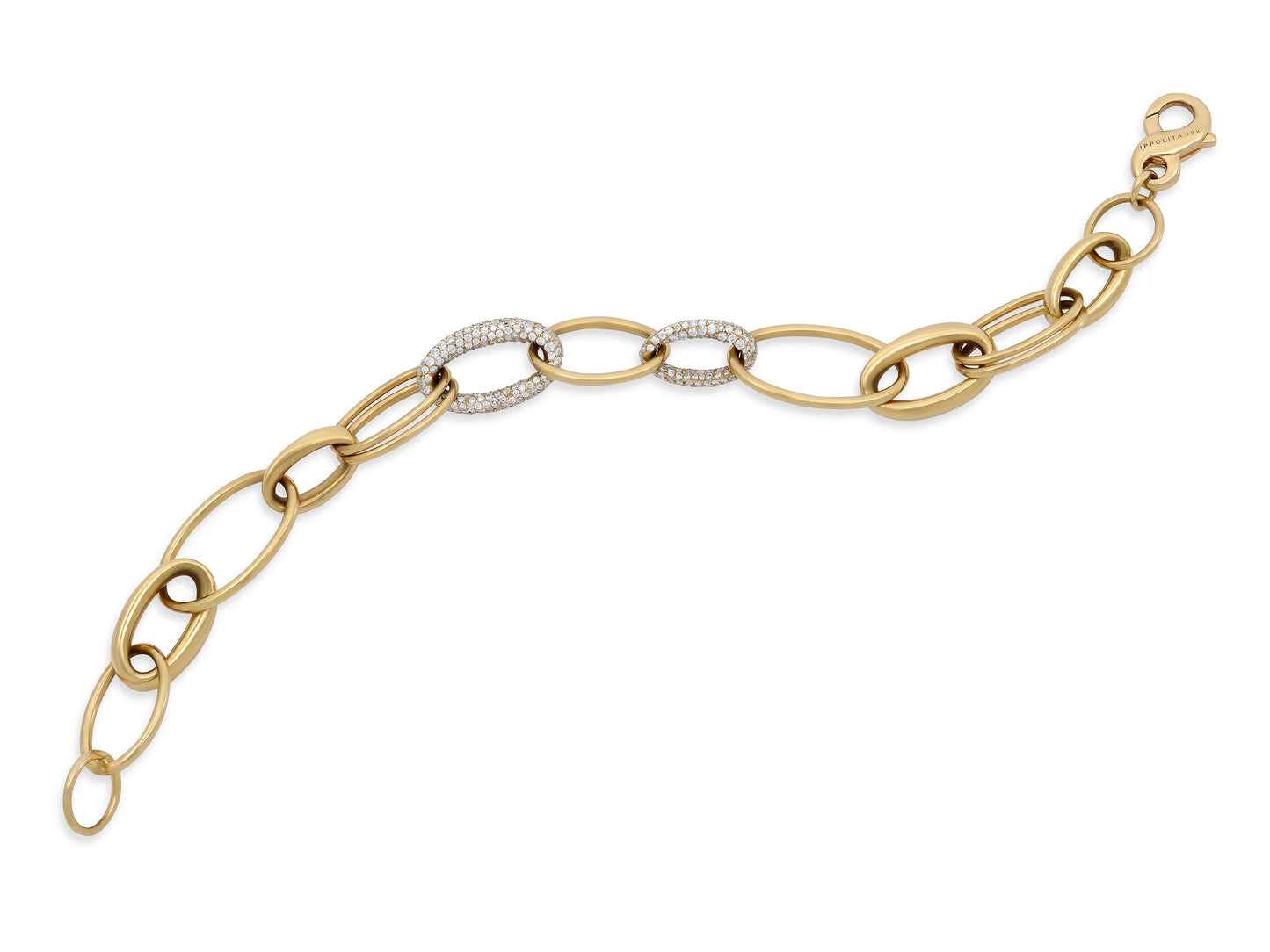 Ippolita Diamond Link Bracelet in 18K Yellow Gold