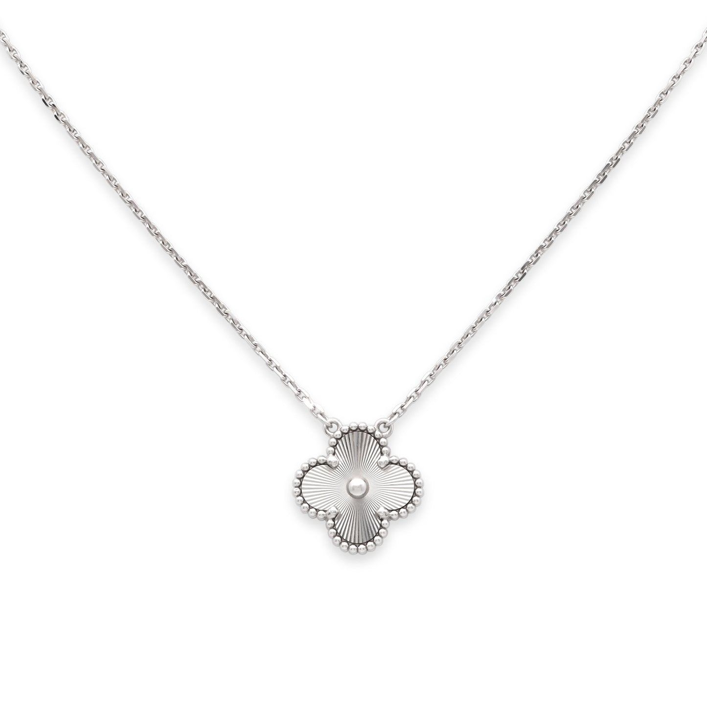 Van Cleef & Arpels 'Vintage Alhambra' Necklace in 18K White Gold