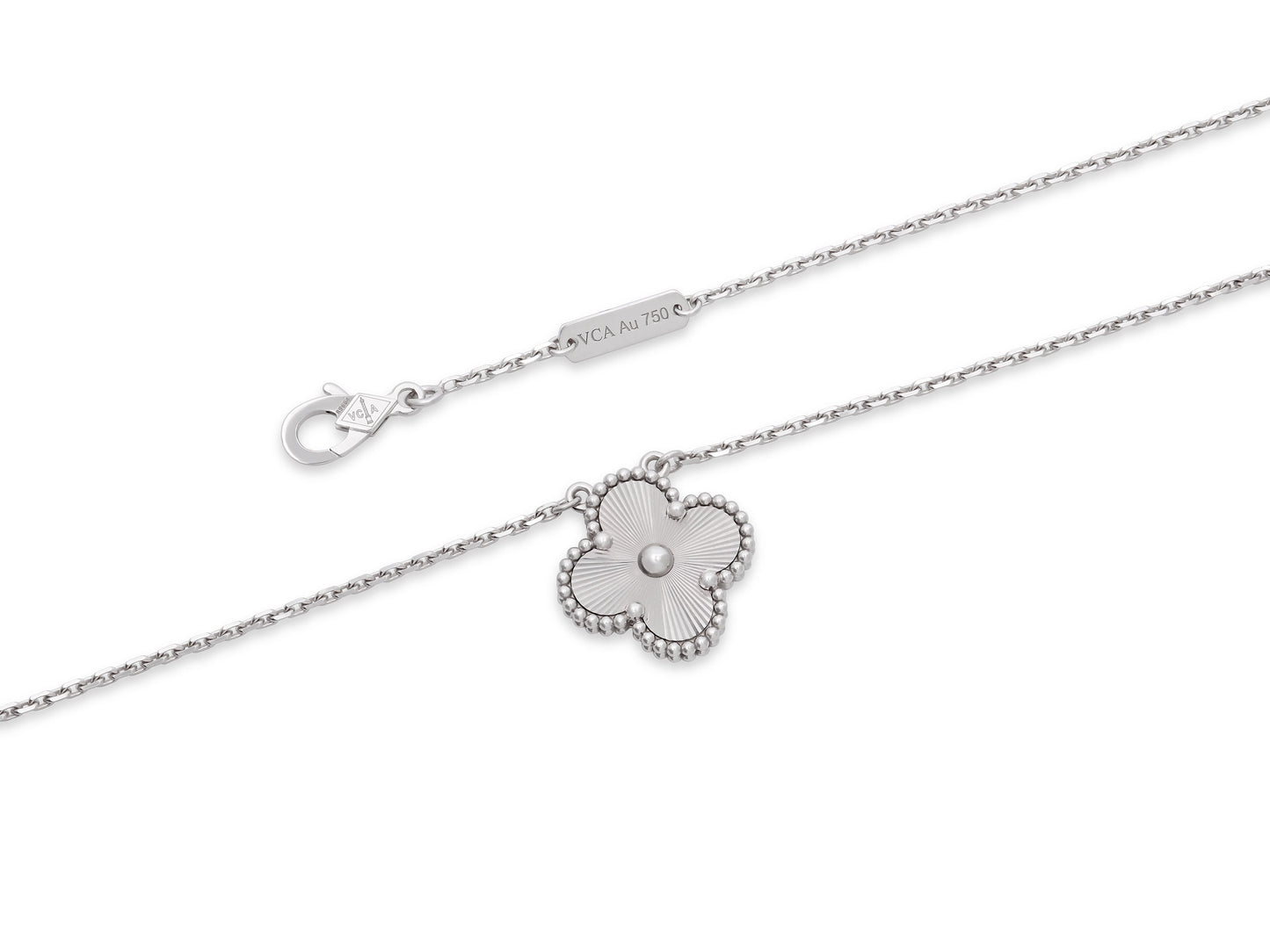 Van Cleef & Arpels 'Vintage Alhambra' Necklace in 18K White Gold