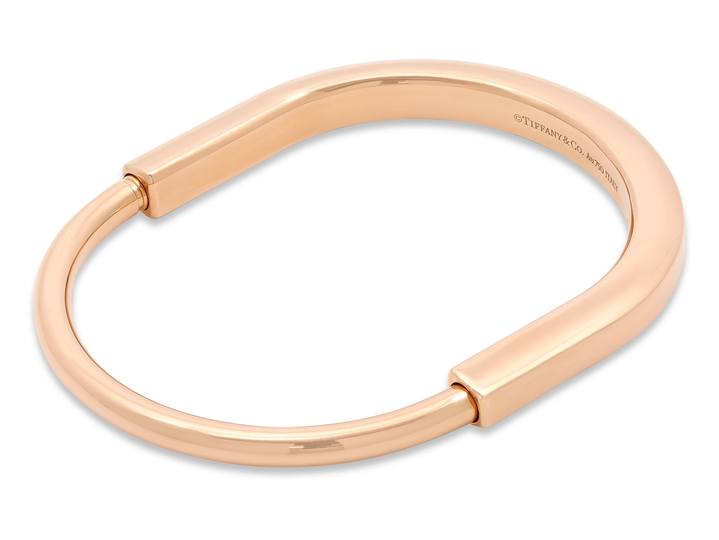 Tiffany & Co. 'Lock' Bangle Bracelet in 18K Rose Gold