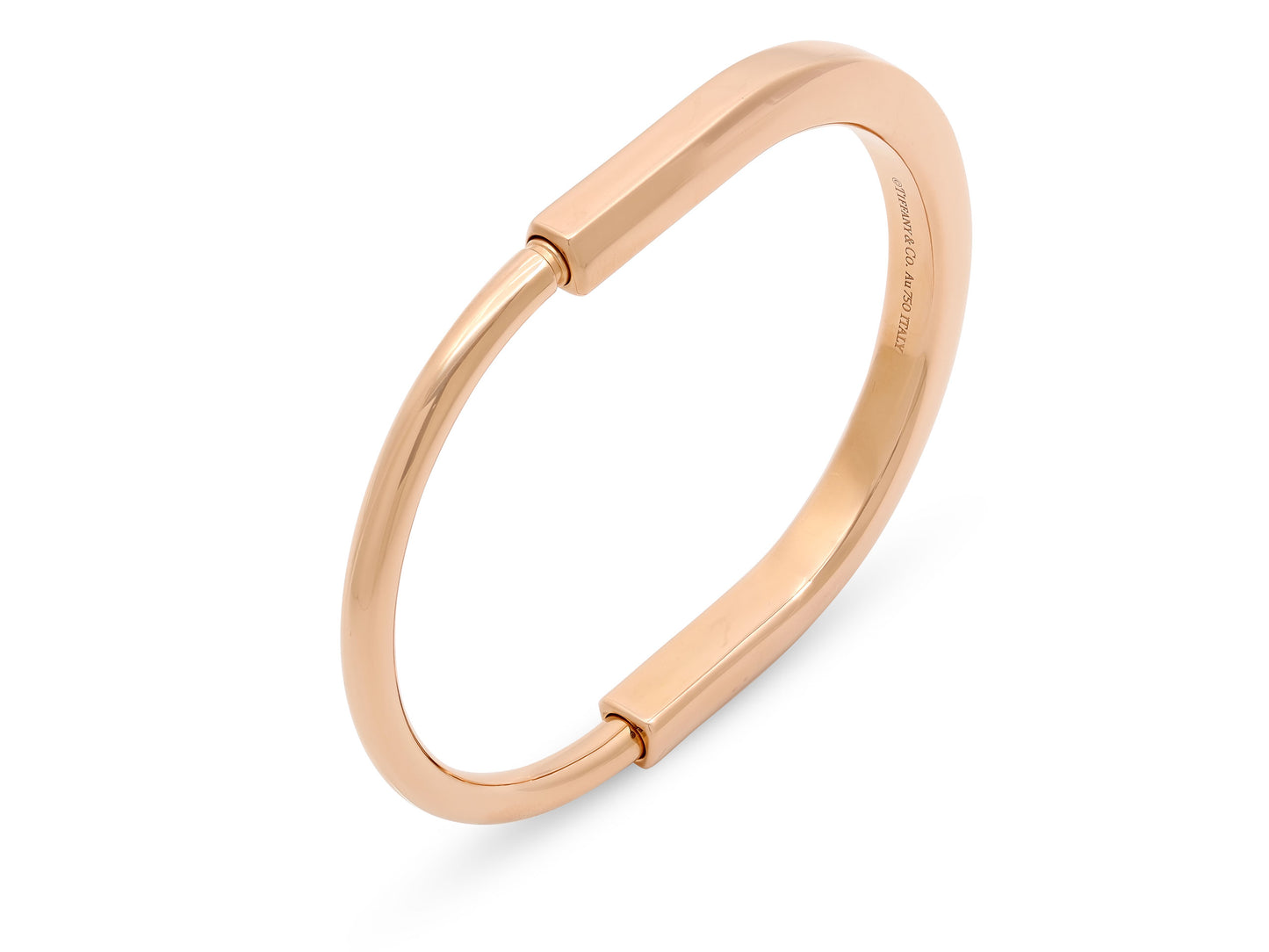 Tiffany & Co. 'Lock' Bangle Bracelet in 18K Rose Gold