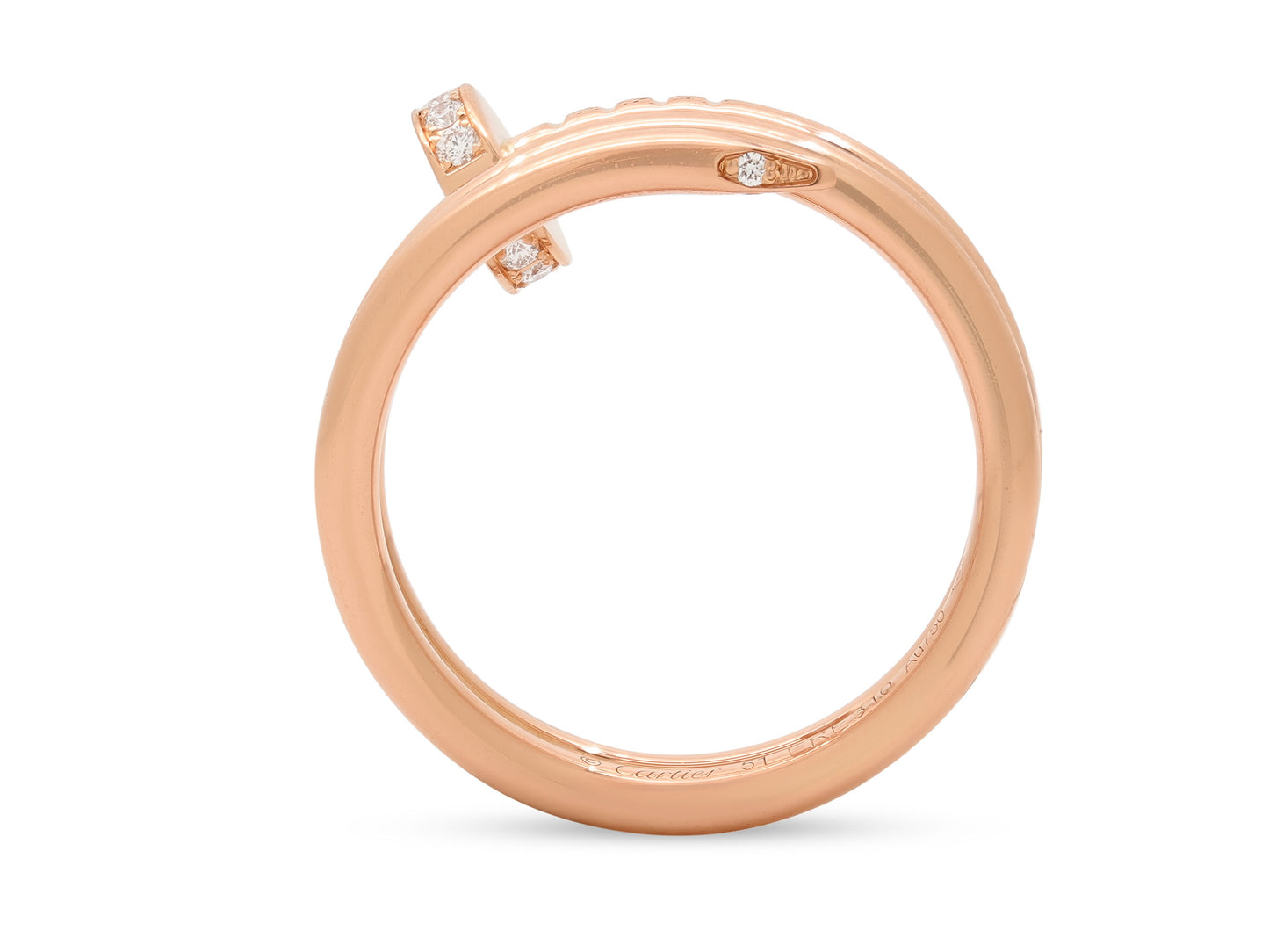 Cartier 'Juste un Clou' Ring, Double, with Diamonds in 18K Rose Gold