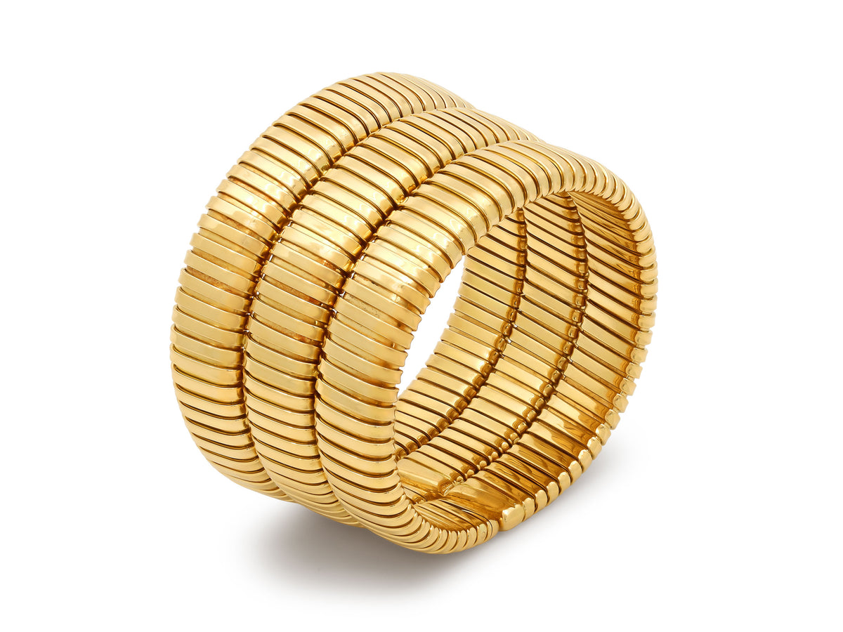 Tallarico by Weingrill Three Row Tubogas Bracelet in 18K Gold
