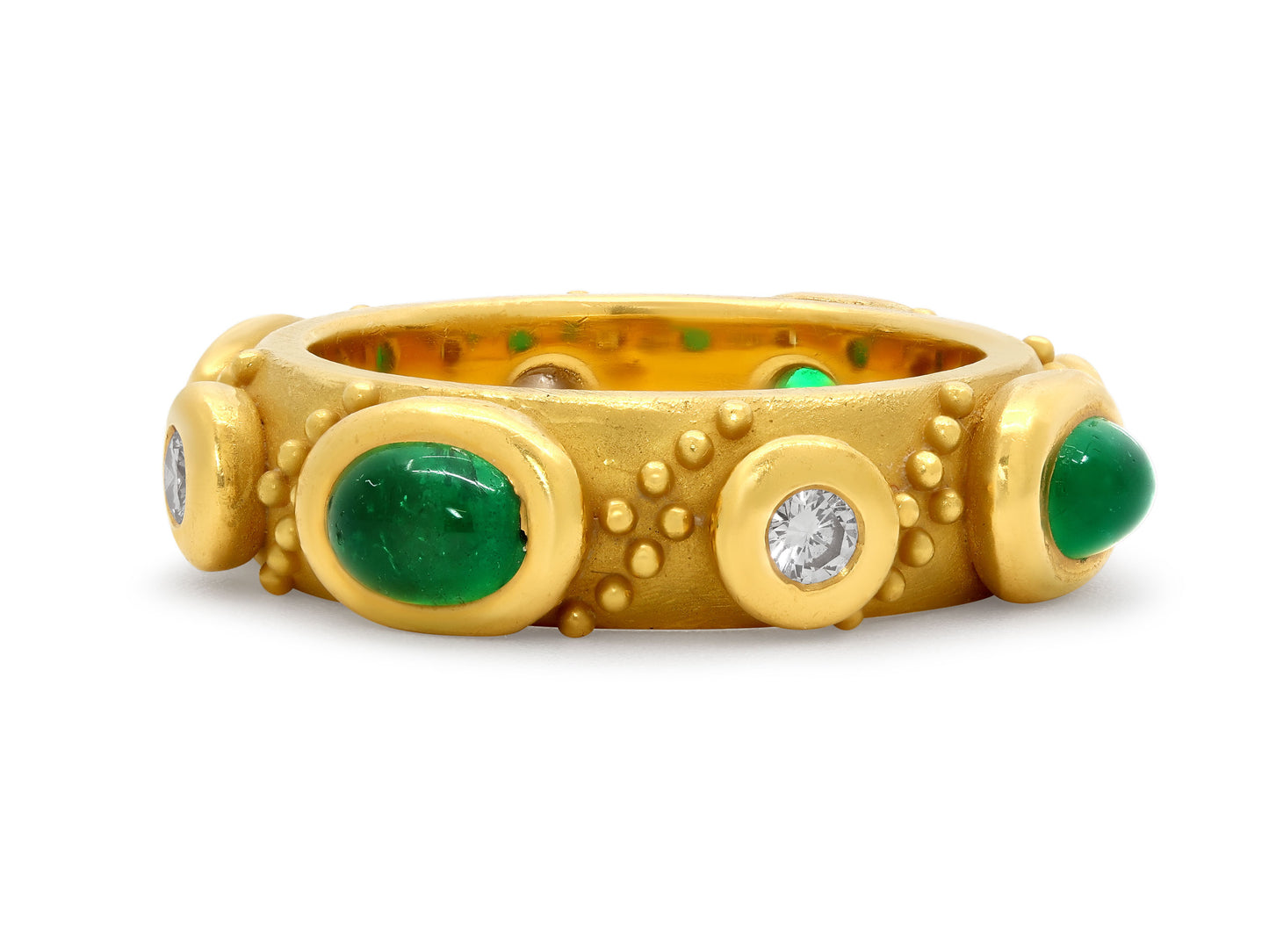 Denise Roberge Emerald and Diamond Ring in 22K Gold