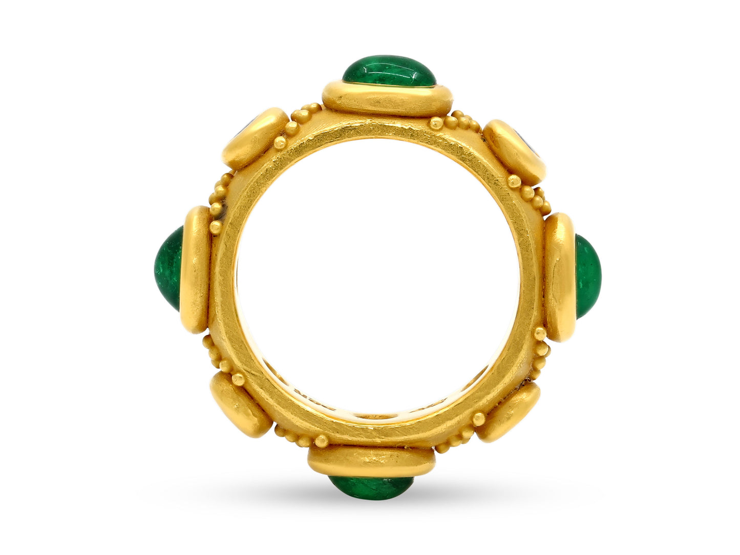 Denise Roberge Emerald and Diamond Ring in 22K Gold