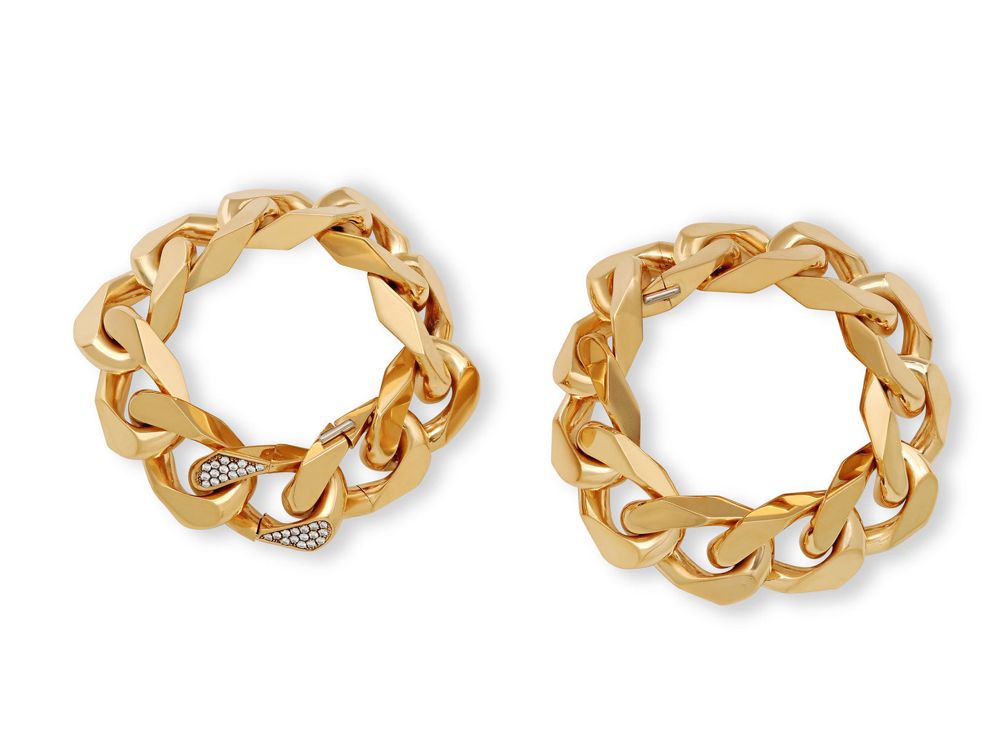 Large Link Diamond Convertible Necklace in 18K Gold