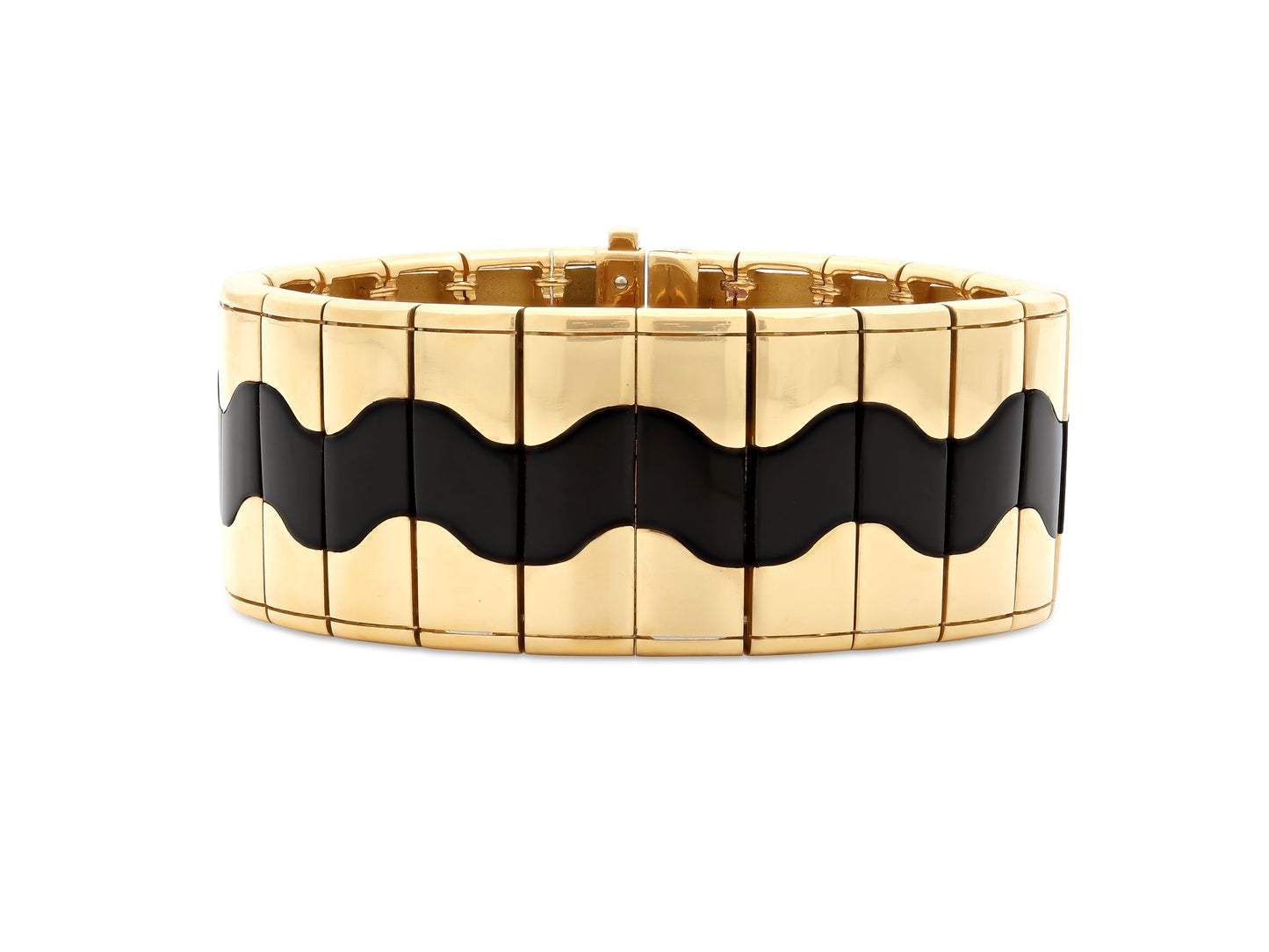 Inlaid Onyx Bracelet in 18K Gold