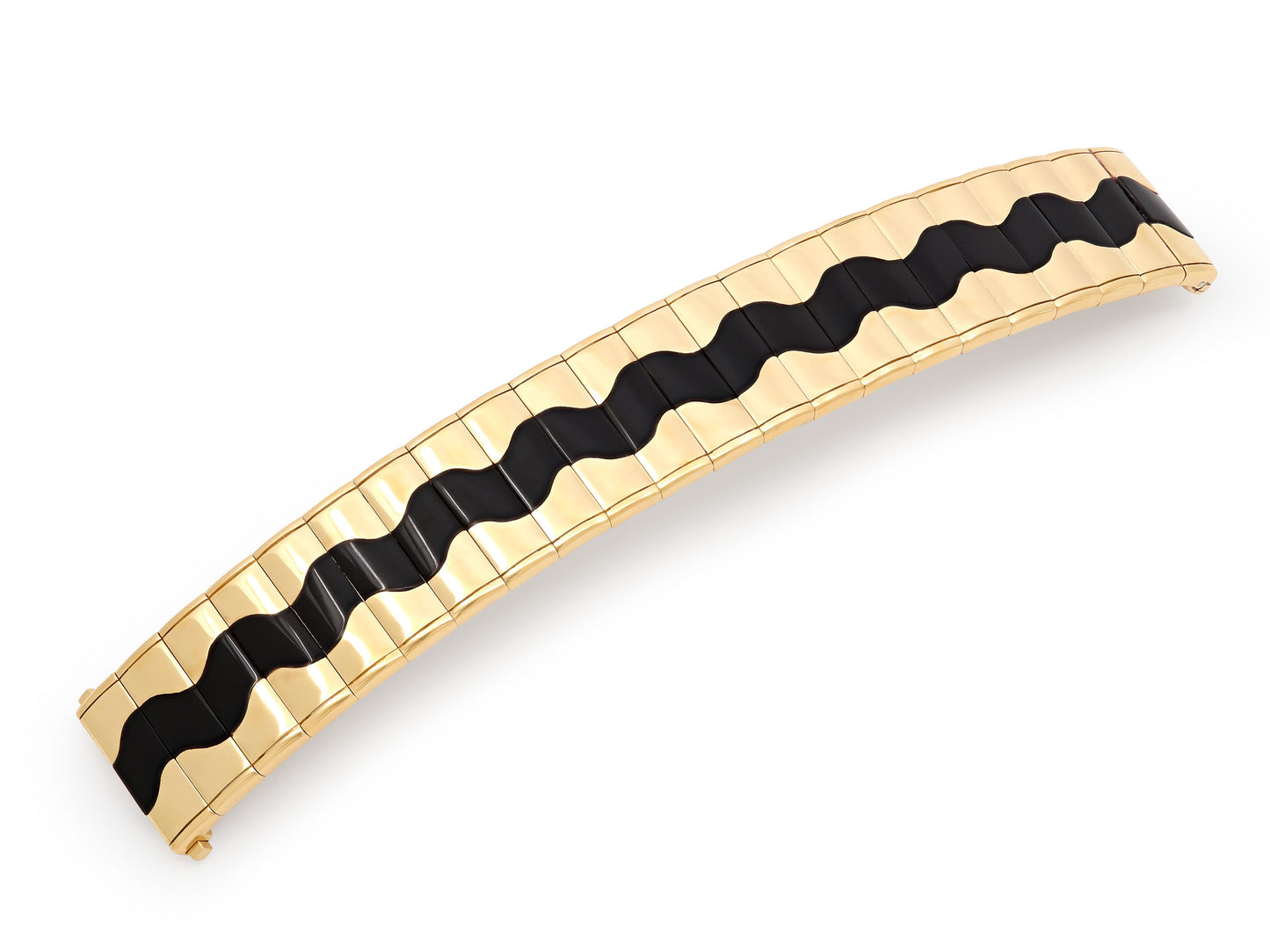 Inlaid Onyx Bracelet in 18K Gold