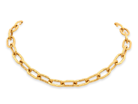 Jean Mahie Cadene Link Necklace in 22K Gold