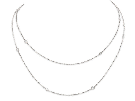 Tiffany & Co. Elsa Peretti 'Diamonds by the Yard Sprinkle' Necklace in Platinum