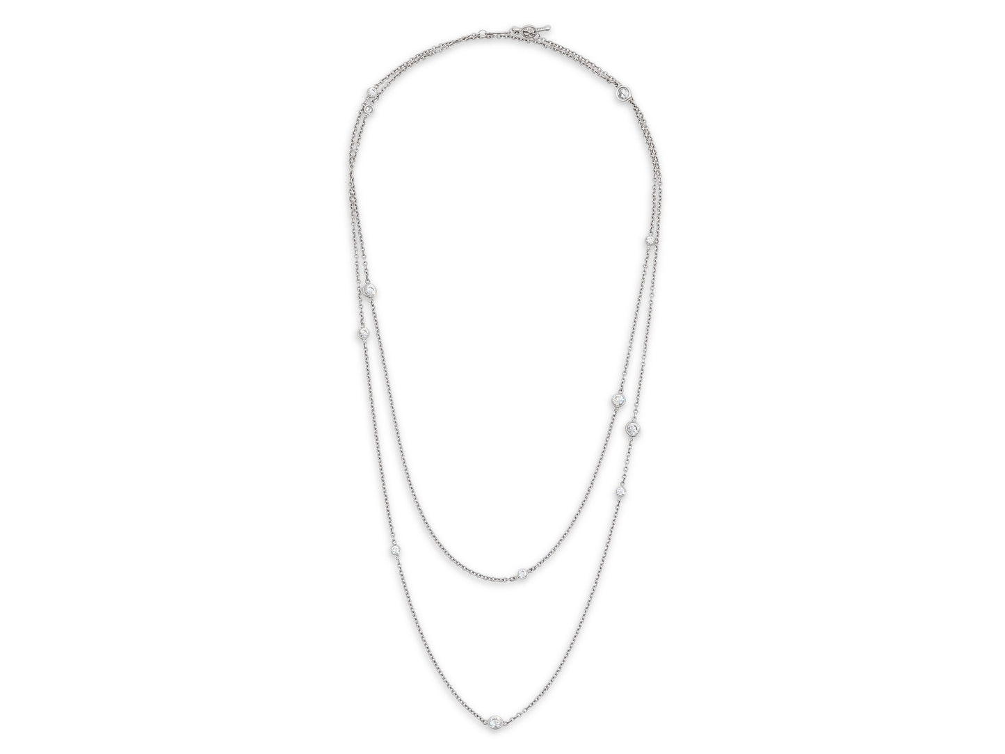 Tiffany & Co. Elsa Peretti 'Diamonds by the Yard Sprinkle' Necklace in Platinum