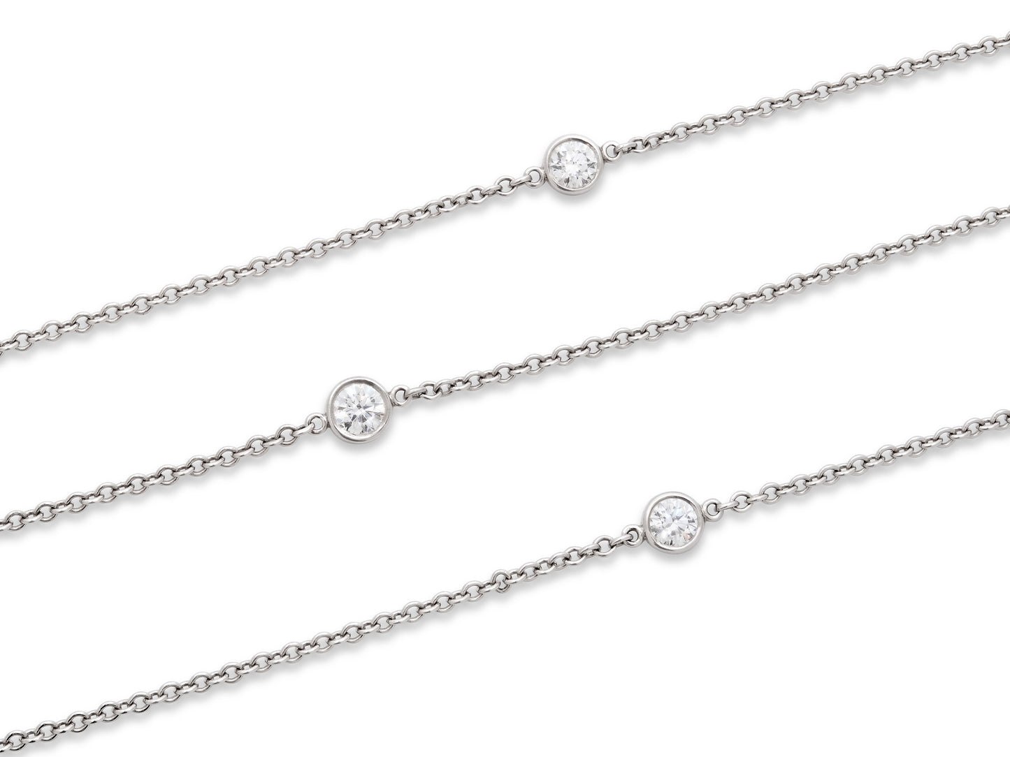 Tiffany & Co. Elsa Peretti 'Diamonds by the Yard Sprinkle' Necklace in Platinum
