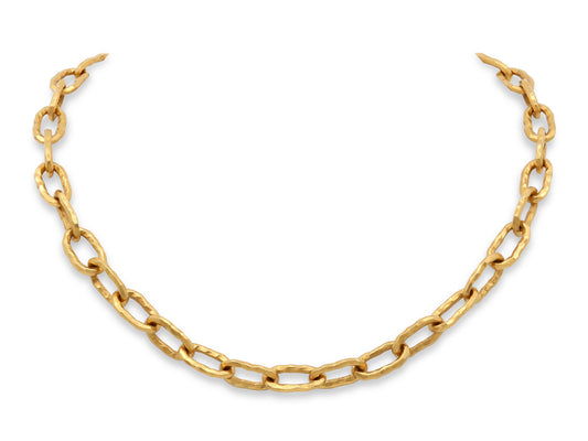 Large Link Chain Necklace in 22K Gold