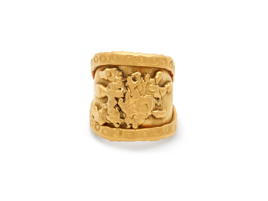 Jean Mahie 'Charming Monsters' Ring in 22K Gold