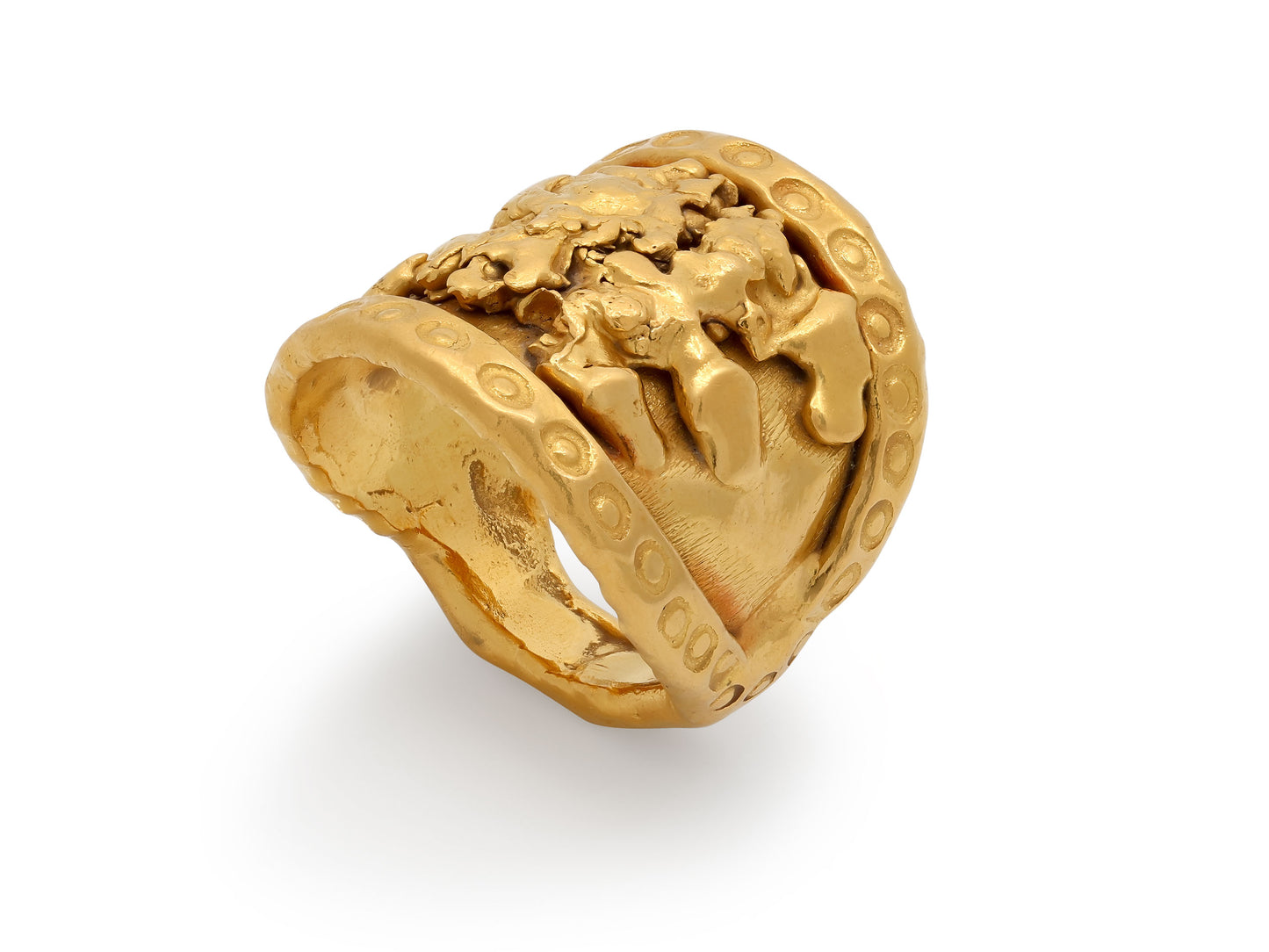 Jean Mahie 'Charming Monsters' Ring in 22K Gold