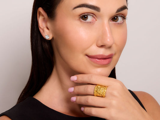 Jean Mahie 'Charming Monsters' Ring in 22K Gold