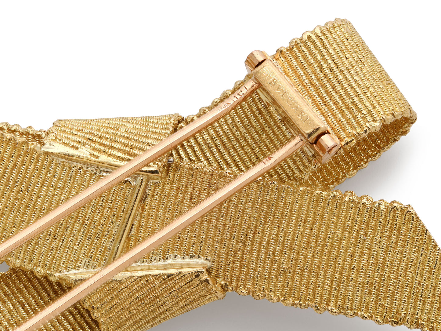 Mid-Century Bulgari Bow Brooch in 18K Gold