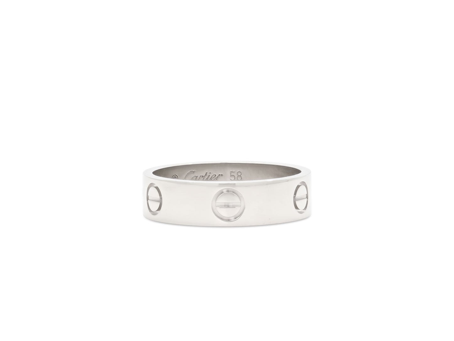 Cartier 'Love' Ring, Classic Model, in Platinum