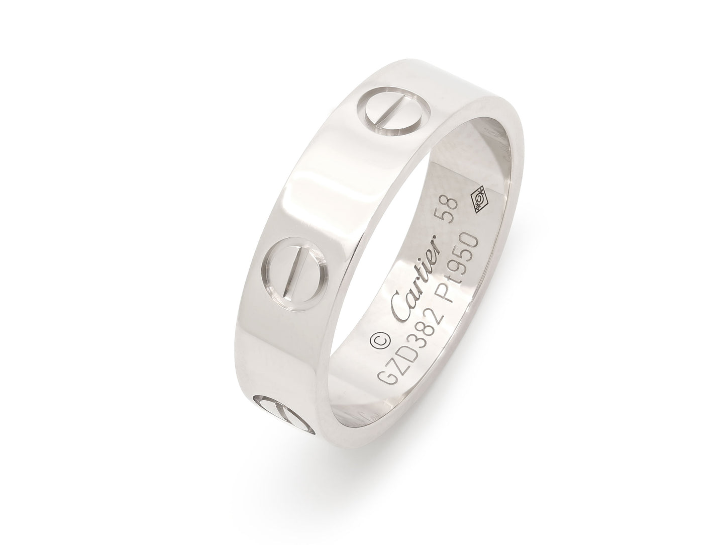 Cartier 'Love' Ring, Classic Model, in Platinum