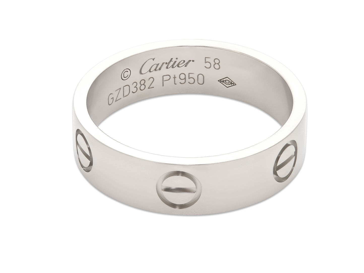 Cartier 'Love' Ring, Classic Model, in Platinum