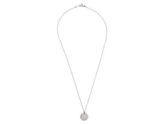 Tiffany & Co. Elsa Peretti 'Round Pendant' Diamond Necklace in Platinum