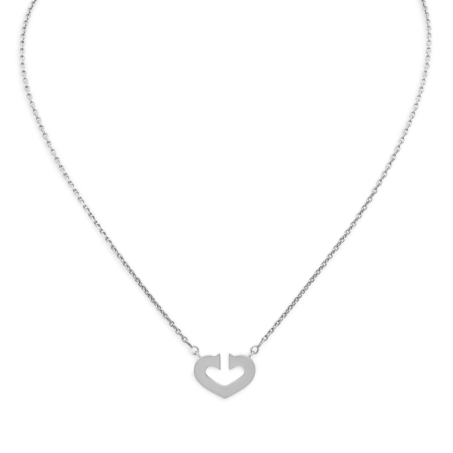 Cartier 'C Heart De Cartier' Pendant Necklace 18K White Gold