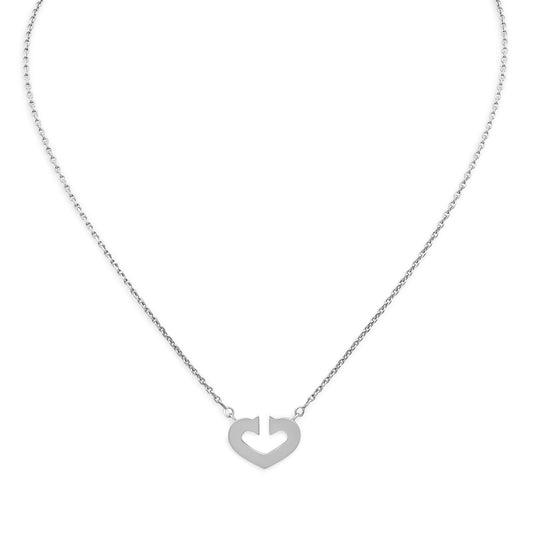 Cartier 'C Heart De Cartier' Pendant Necklace 18K White Gold