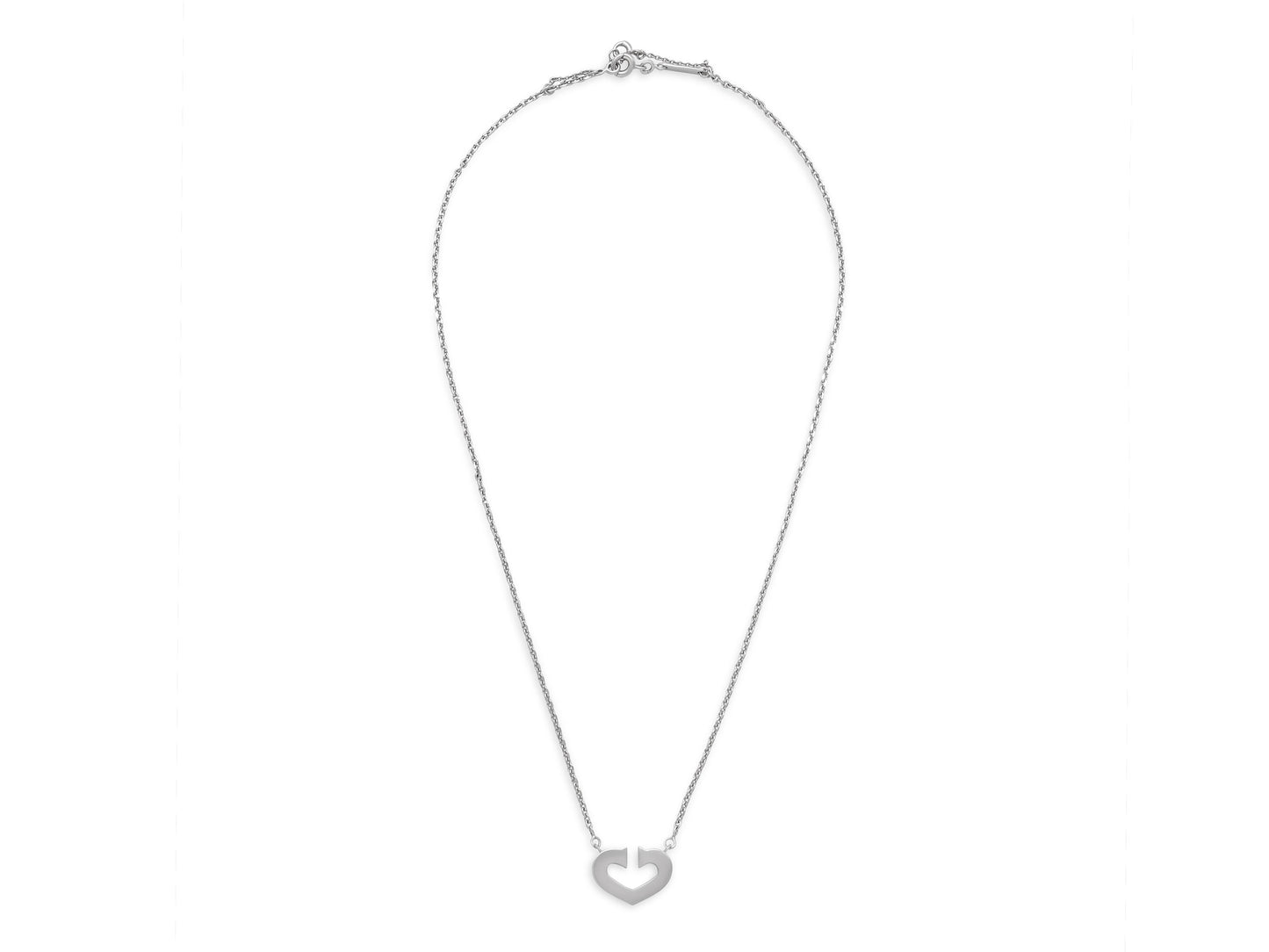 Cartier 'C Heart De Cartier' Pendant Necklace 18K White Gold
