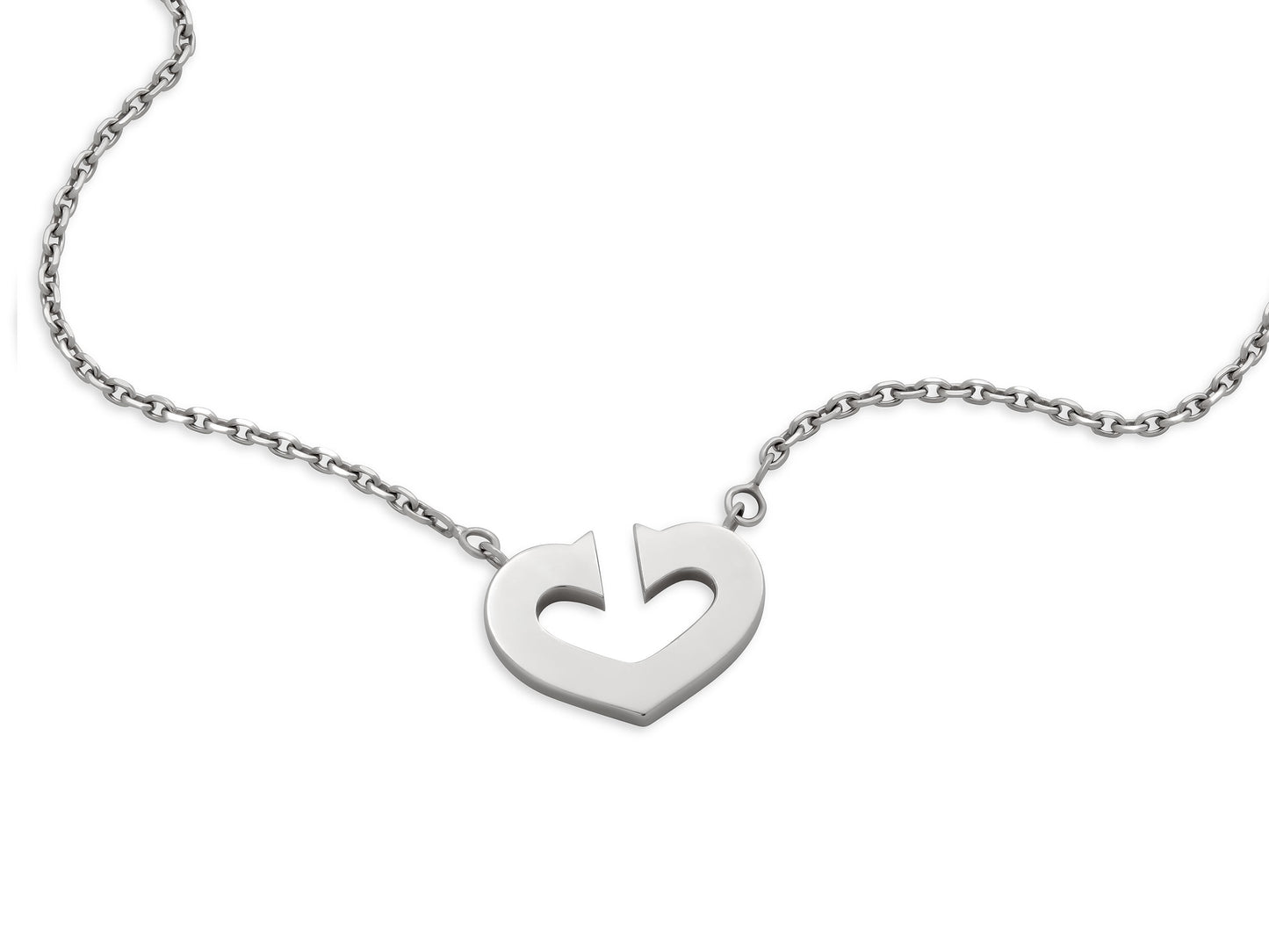 Cartier 'C Heart De Cartier' Pendant Necklace 18K White Gold