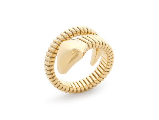 Viper Snake Ring in 18K Gold, by Beladora