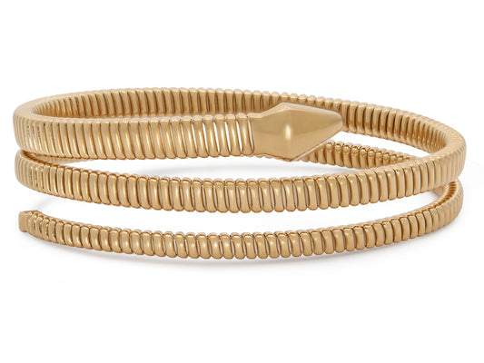 Tubogas Triple Coil Snake Bracelet in 18K Gold, by Beladora