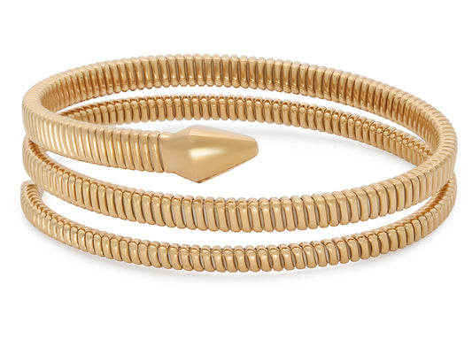 Tubogas Triple Coil Snake Bracelet in 18K Gold, by Beladora
