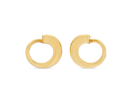 Front and Back Earrings in 18K Gold, by Beladora