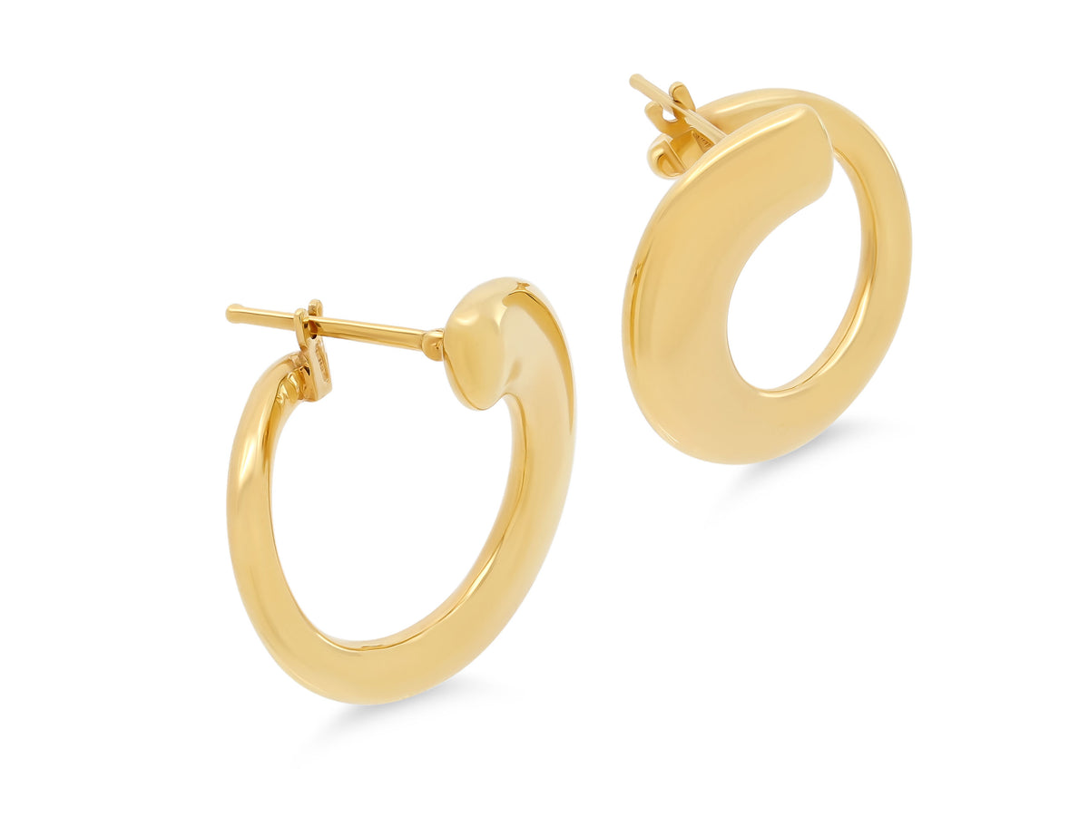Front and Back Earrings in 18K Gold, by Beladora