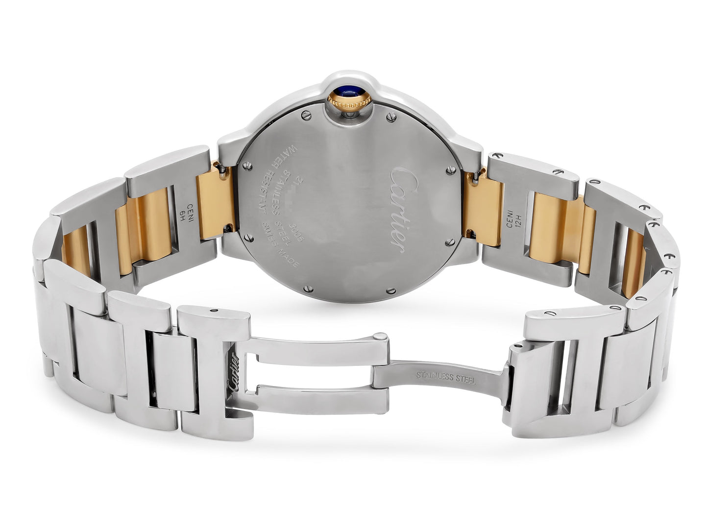 Cartier 'Ballon Bleu' Watch in Stainless Steel and 18K Gold, 36 mm