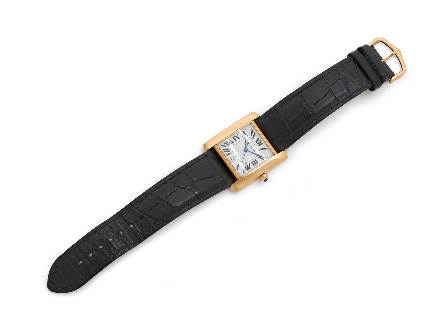 Cartier 'Tank Française' Watch in 18K Gold, 28 mm