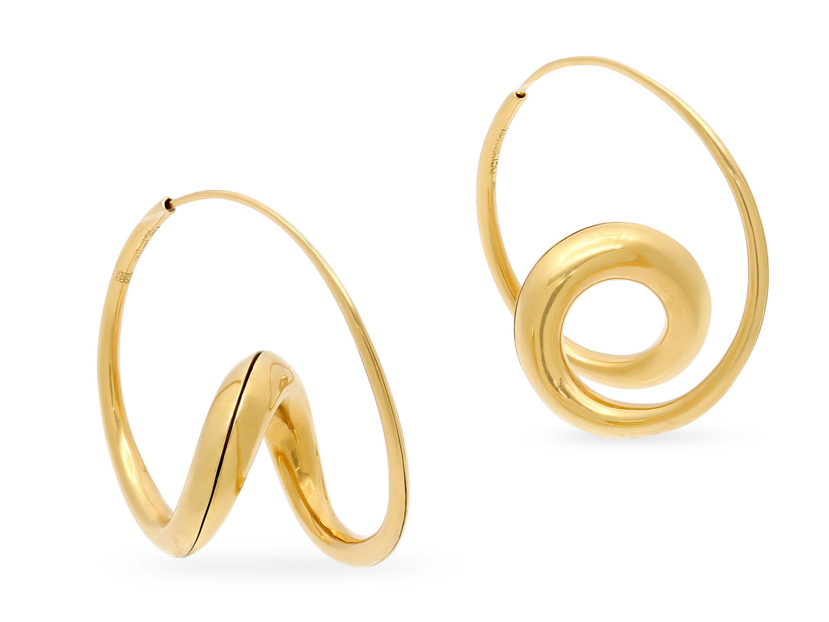 Michael Good 'Single Loop' Earrings in 18k Gold, Large