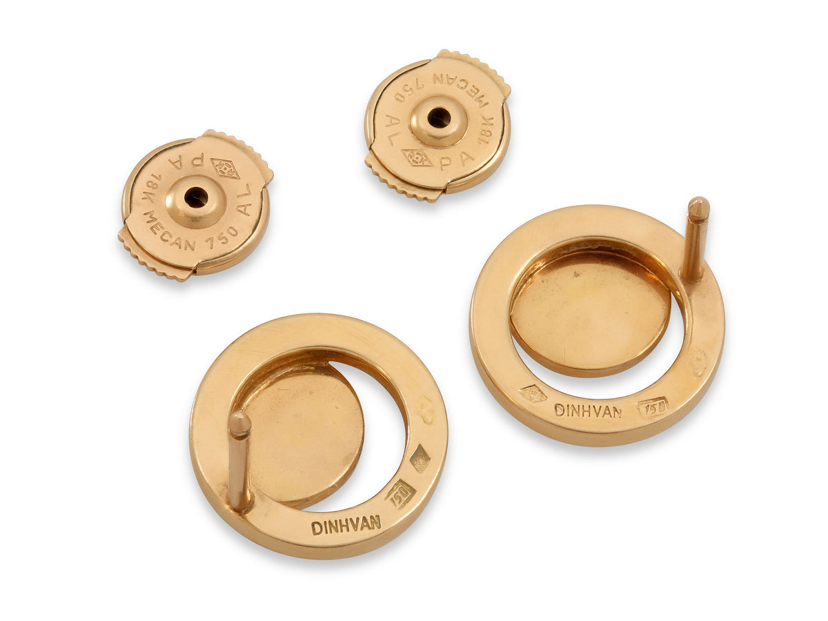 Dinh Van 'Ombre de Lune' Earrings in 18K Gold