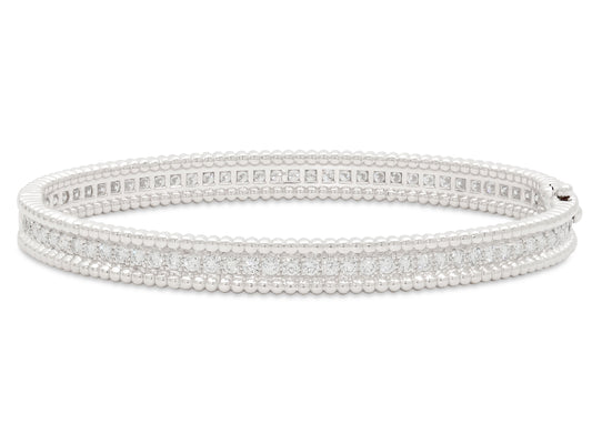 Van Cleef & Arpels 'Perlée' Diamond Bracelet in 18K White Gold, Medium Model