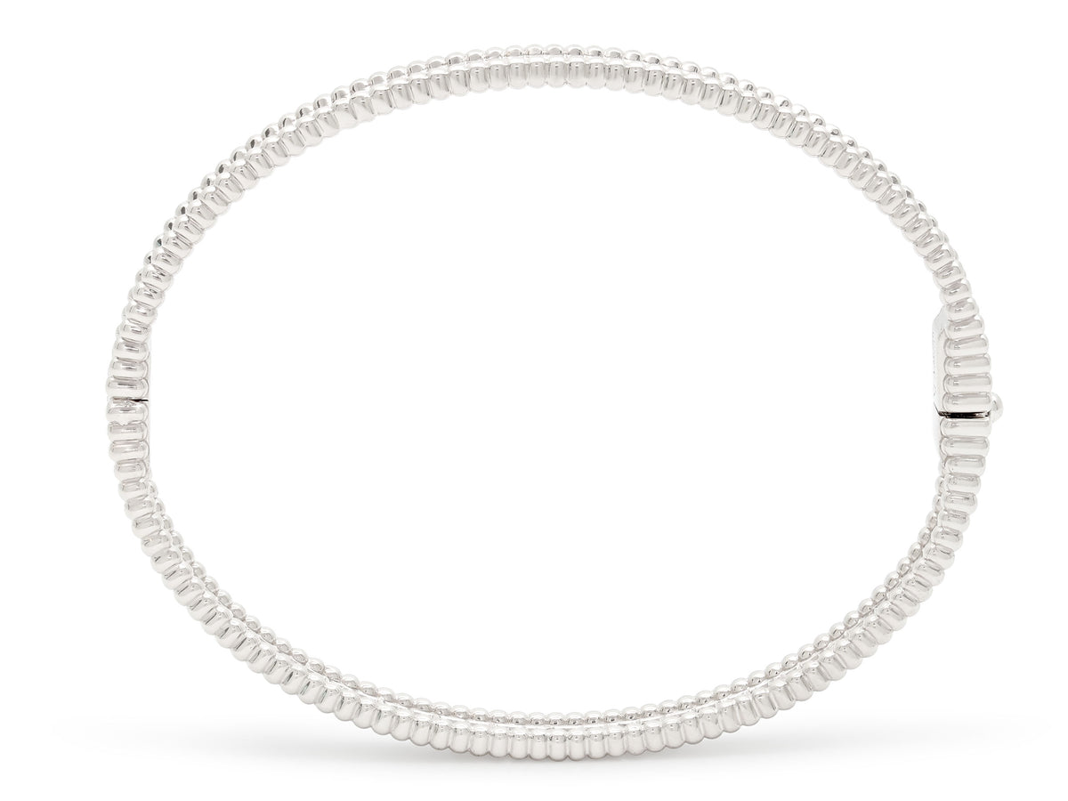 Van Cleef & Arpels 'Perlée' Diamond Bracelet in 18K White Gold, Medium Model