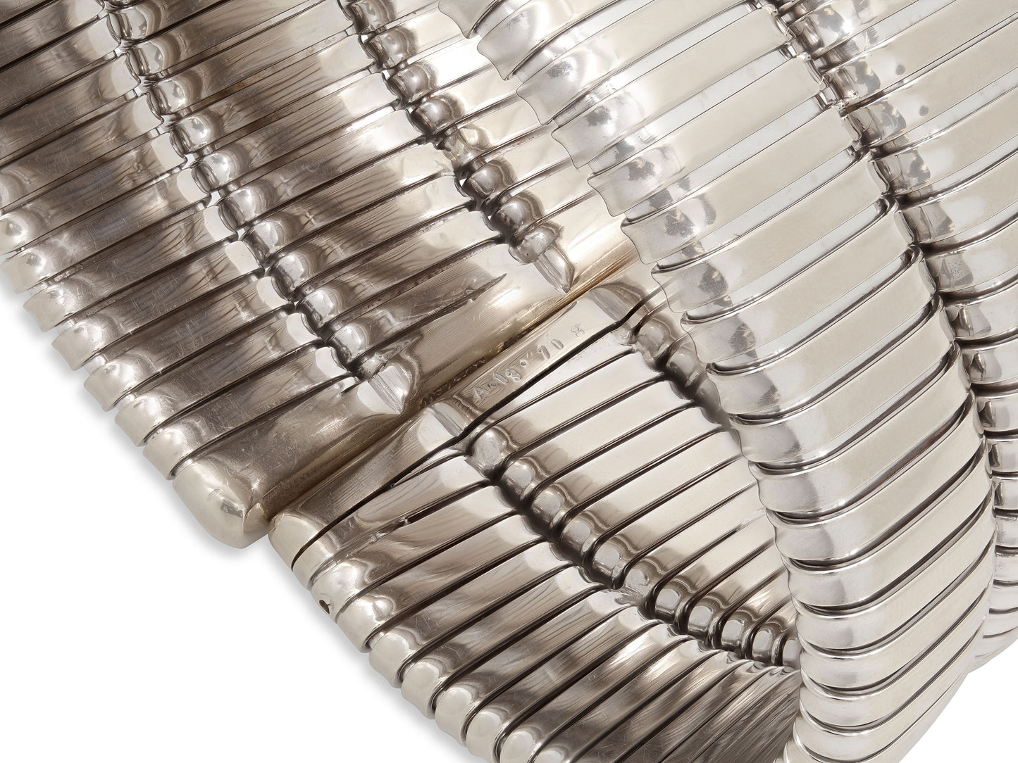 Tallarico by Weingrill Three Row Tubogas Bracelet in 18K White Gold