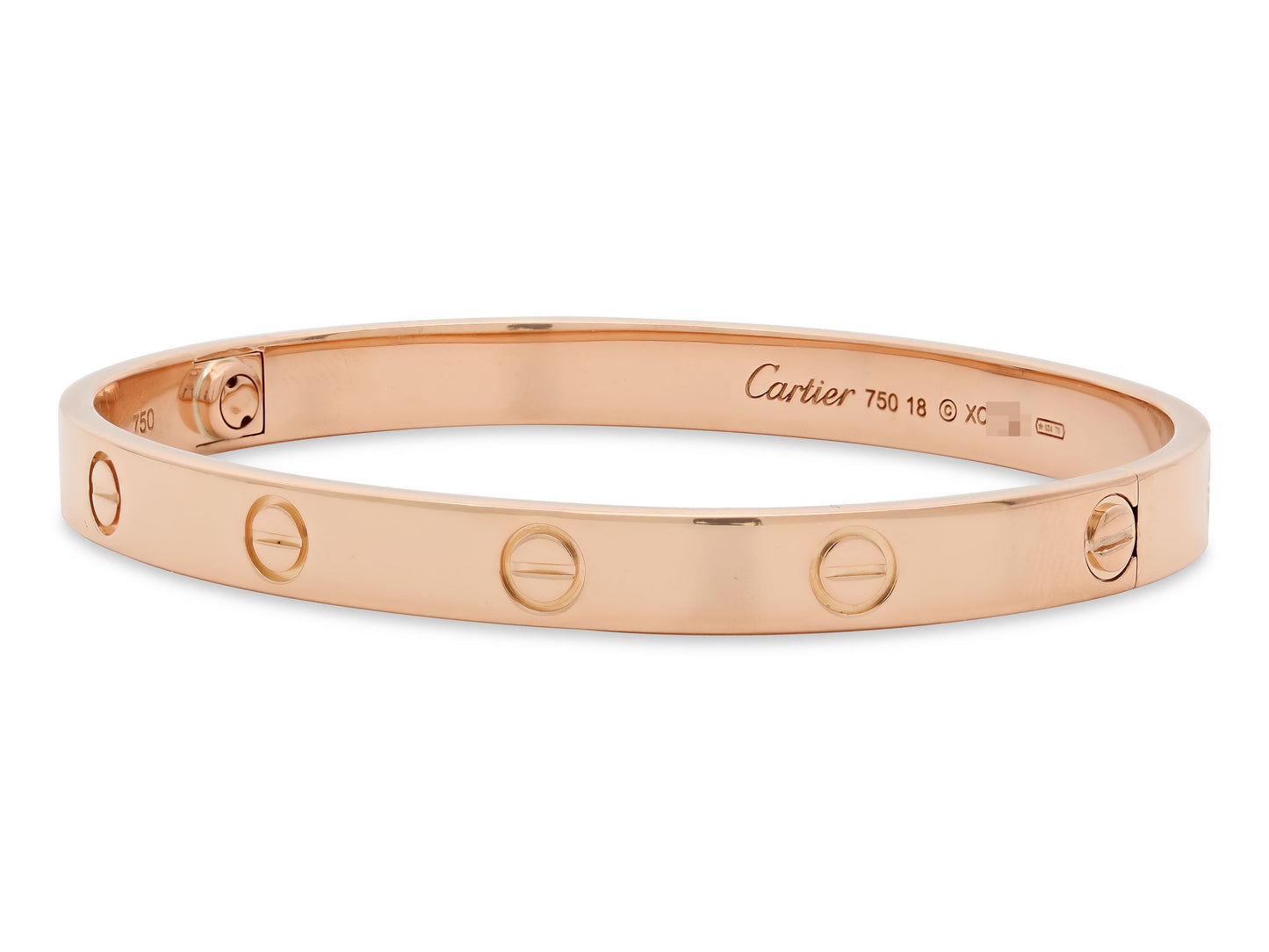 Cartier 'Love' Bracelet in 18K Rose Gold, Classic Model, Size 18