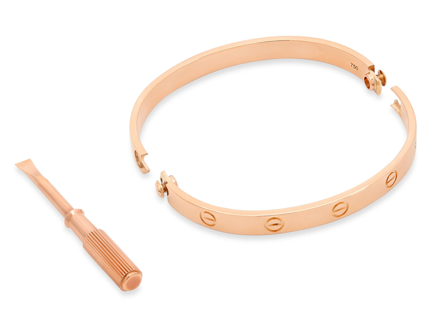 Cartier 'Love' Bracelet in 18K Rose Gold, Classic Model, Size 18